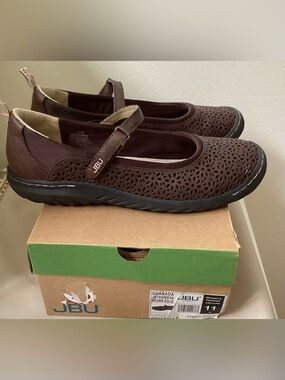 JBU by Jambu Women’s Brown Mary Jane Leather Shoes Size 11